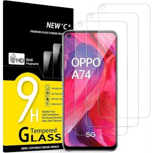 Lot De 3, Verre Tremp&eacute; Pour Oppo A54 5g, Oppo A74 5g, Film Protection &Eacute;cran Efficace Contre Les Rayures - Sans Bulles - Ultra R&eacute;sistant (0,33mm Hd Ultra Transparent) Duret&eacute; 9h Glass - Neuf