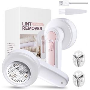 JGD-Rasoir Anti Bouloche, Dissolvant de Peluches Anti Bouloche Rasoir Rechargeable avec 2 Lame de Rechange Pinceau Rasoirs Anti-Bouloches Brosse Debugbler Puissant Anti-Peluches pour Vêtements Meuble - Neuf