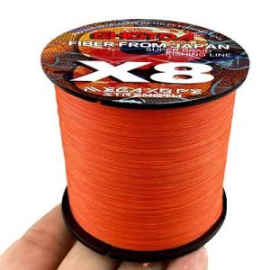Gbathroom-Lignes De P&ecirc;che Tress&eacute;es Tda X8,300m 500m,8 Tissages Runner 78lb Lisse Consid&eacute;rant Pe Multimessieurs Ligne Pour Mer Surf,Accessoires De P&ecirc;che.Orange.300m 0.14mm 18lb - Neuf