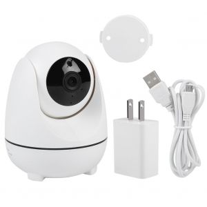 Camera de surveillance PTZ IP Wifi HD 1080p avec suivi automatique, vision nocturne, alarme et detection de mouvement, prise americaine - Neuf