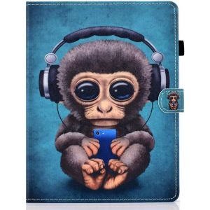 Coque &Eacute;tui Pour Tablette De 9 &Agrave; 10.5 Pouces, Folio Housse De Protection Pour Yotopt 10.1"", Huawei Mediapad T3 T5 10, Samsung Tab A 10.1/Tab E 9.6, Asus Zenpad 10, Lenovo Tb-X103f, Singe - Neuf