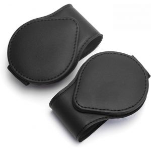 Lot de 2 supports universels pour lunettes de soleil de voiture, en cuir, avec clip pour lunettes et carte de ticket - Neuf