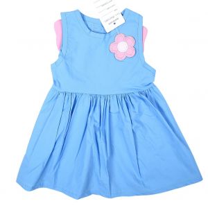 Robe De Princesse Pour Enfants, Gilet A Carreaux, Robe D'ete Sans Manches En Coton Melange (Bleu 100) - Neuf