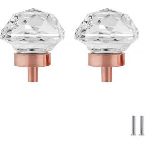 lbgwp60-2Pièces Poignées De Tiroir En Cristal Verre Armoire De Porte De Placard Cuisine Poignee De Meuble Boutons De Portes Armoire Tiroirs 30Mm - Neuf
