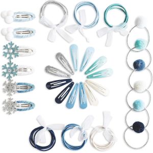 120 Barrettes Et &Eacute;lastiques Pour Cheveux - Pour Enfants - Bijoux De Cheveux Dans Une Bo&icirc;te De Rangement Pratique - Dans De Nombreuses Couleurs - Neuf