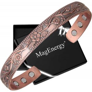 Kalanka-Bracelet Magnétique En Cuivre Pour Femmes 6.8 Pouces Réglable Pour S'adapter À La Plupart Des Poignets Avec Une Belle Boîte Cadeau - Neuf