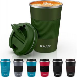 Tianyi-Mug Isotherme, 380ml Mug Thermos Café Mug Isotherme Cafe - Tasse Isotherme - Acier Inoxydable À Double Paroi Tasse Thermos Pour Les Boissons Chaudes Et Froides, Le Café, L'eau Et Le Thé - Neuf