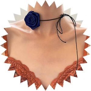 Kales-Collier Ras Du Cou Gothique À Fleurs Collier Noir À Fleurs Roses Long Ruban Floral Collier À Lacets Ruban Fin N?ud Papillon Collier Ras Du Cou Cosplay Bijoux Fantaisie Pour Femmes Filles - Neuf