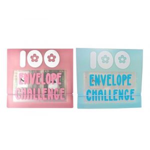 Ensemble de classeurs à 100 enveloppes - Organiseur économique bleu et rose - Neuf