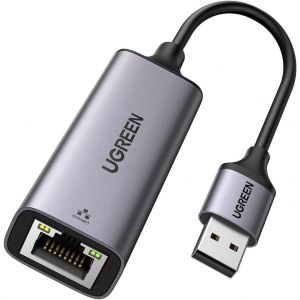 KAL-Adaptateur Usb Vers Ethernet Gigabit 1000Mbps Rj45 Réseau Compatible Avec Switch Mi Box S 4 3 Macbook Pro Air Plug Play Sous Windows 11 10 8,1 8 Macos Android (Gris) - Neuf