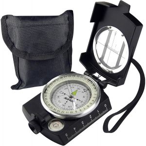 Boussole Militaire Lensatic Af-4580, &Eacute;tanche Et R&eacute;sistante Aux Secousses Avec Calculateur De Distance Cartographique, Pochette Pour Camping, Randonn&eacute;e - Neuf
