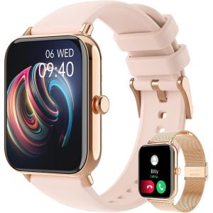 Montre Connectée Femme Avec Appel Bluetooth,1,85"" Smartwatch Avec Etanche 100+ Modes Sportifs Podometre,Moniteur De Sommeil Cardiofréquencemètre Pour Android Ios - Neuf