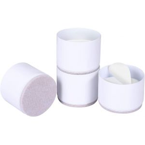 SJZG-Lot De 4 Rehausseurs De Lit Robustes Pour Canap&eacute;, Table, Hauteur De Levage De 3 Cm, Coussinet Inf&eacute;rieur Pour Prot&eacute;ger Les Sols, Acier Massif Offrant Un Soutien Solide (Blanc, Rond) - Neuf
