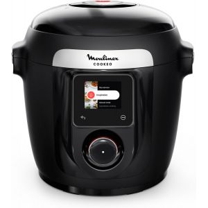 NouvelHorizonstore-Cookeo Wi-Fi 10-en-1, Multicuiseur, 10modes de cuisson, Cuisson sous pression, Etapes d&eacute;taill&eacute;es, CE96G810, Noir - Neuf