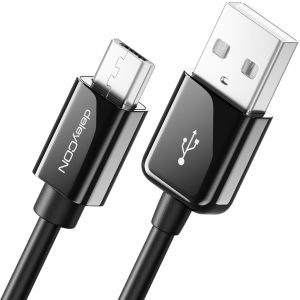 0.15m Micro Usb Charging & Data Cable Compatible For Android Phones Smartphones Tablets Mp3 Players Cameras And More - Black - Neuf