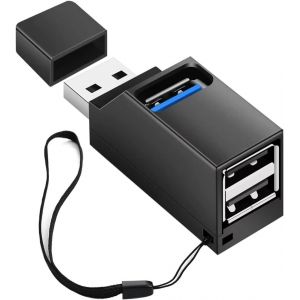 KAL-Mini Hub Usb Multiport Pour Ordinateurs Portables Et De Bureau, Compatible Avec Les Imprimantes Flash, Les Claviers, Les Souris, Les &Eacute;couteurs, Etc. - Neuf