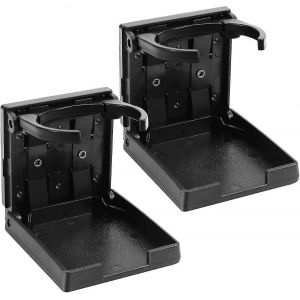 2x Porte-Gobelet R&eacute;glable,Porte-Canette Pliable,Porte-Bouteille,Porte-Gobelet,Noir,Bateau,Voiture - Neuf