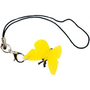 Kal-Papillon Mobile Deco Papillon Papillon Chenille Enfants Bijoux Jaune Pendentif Bijoux Faits À La Main I Porte-Clé Porte-Clés - Neuf
