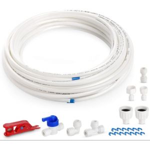 Tuyau D'alimentation En Eau Universel,1plusselect 15m Kit De Connexion Pour R&eacute;frig&eacute;rateur Samsung Double Porte,Syst&egrave;me D'osmose Inverse,Raccord De Tuyau D'eau 6,35mm,1/4''pipe Tuyau Frigo Americain Ig - Neuf