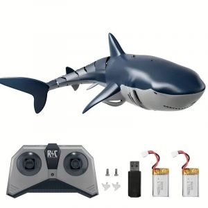 Requin Télécommandé 1:18 avec Lumières et Effet Pulvérisation – USB Rechargeable - Neuf