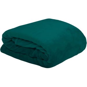 Ulteronixshop-Plaid -Taille 130x160 cm -100% Polyester - Couleur Canard - Mod&egrave;le Doudou - Couverture - Plaid Polaire Doux Chaud Confortable Canap&eacute; Nid Douillet - Neuf