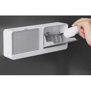 Égouttoir À Éponge Mural Gris, Boîte De Rangement Pour Éponges, Plateau De Rangement Pour Vaisselle De Salle De Bain, Gain De Place (Double Grille) - Neuf