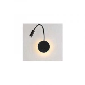 Promotion d'hiver,lampe de chevet LED 3 + 8W Lampe de lecture LED Lampe de lecture cygne flexible (noir) Applique murale Lampe de lecture LED avec interrupteur Blanc chaud 3000K Moderne - Neuf