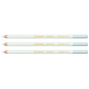 Stabilo Lot De 3 Crayons De Couleur Fusain Pastel Carbothello Blanc Titane - Neuf