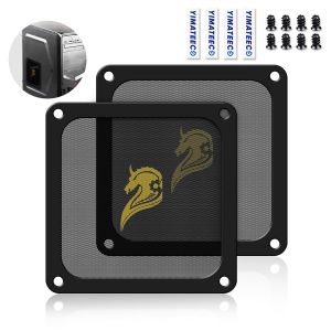 Filtre Poussi&egrave;re 120mm Magn&eacute;tique Filtre Ventilateur en Maille Grille de Protection pour Bo&icirc;tier d'Ordinateur Dissipateur Refroidisseur (PVC Hidalgo, 120 * 120mm, 2 Pi&egrave;ces, Noir) - Neuf