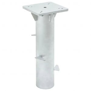 Base De Parasol Enterr&eacute;e 16 X 16 X 39,5 Cm Stable Et Peu Encombrante En Acier Argent&eacute; Helloshop26 02_0056360 - Neuf