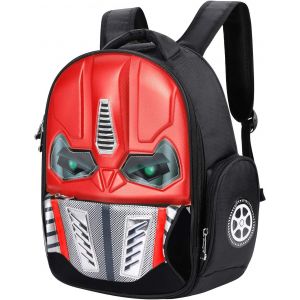 Sac à Dos pour le Robot d'enfants Cartable Maternelle Fille Garçon Sac à Dos 3D Voiture Brillant Cartable Scolaire Primaire École Crèche Sac Voyage Pique-nique Backpack[T144] - Neuf