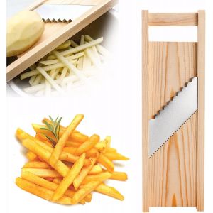 Coupe-Frites Professionnel Avec Lame En Acier Inoxydable Et Cadre En Bois, Pour Usage Domestique Et Commercial, Coupe Rapide - Neuf