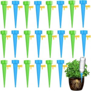 40pcs Goutte à Goutte Pot de Fleur Bouteille Irrigation Goutte à Goutte Bouteille Arroseur Automatique Plantes Arrosage Goutte a Goutte avec Vannes pour Jardin Maison Intérieur Extérieur - Neuf