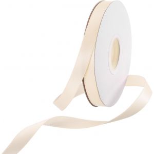 Ruban En Satin &Eacute;pais Double Face En Gros-Grain De Soie De 100 Yards/300 Pieds, [Pour Emballage Cadeau, Noeuds Pour Cheveux, Mariage, G&acirc;teau, Fleur] - 3/8''(1cm)/Beige - Neuf