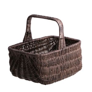 Panier de course en osier brun-gris - Neuf