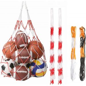 Acdsgd-4 Pi&egrave;ces Sac En Filet Pour Ballon, Sac En Filet Pour Ballon De Basket, Sac En Filet Pour Ballon De Foot, Sacs &Agrave; Ballons, Sac En Filet Portable En Nylon Pour Ballon De Sport, Sac Pour Ballon - Neuf