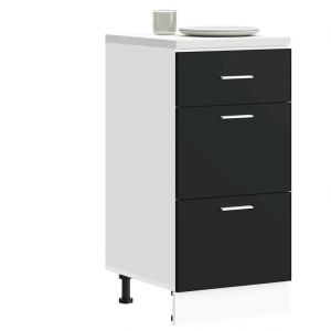 Armoire De Plancher ""Lyon"" Noir 40x46x81,5 Cm - Neuf