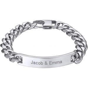 Kal-Bracelet Ouvert En Acier Inoxydable/Cuivre Bijoux De Main Bracelet Simple Pour Homme Femme Cadeau Pour Valentin Bracelet Manchette - Neuf