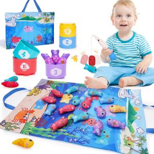 Baby Toy 1 Year Old Fishing Montessori Games 1 2 Years Gift Child Boy Girl 1 2 Years Toy Baby Toy 18 Months Educational Christmas Gift Baby Toy 1 Year Toy Girl Boy 1-3 Years - Neuf