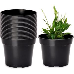 Pots Horticulture Ronds Pots Pour Culture De Plants De Plantes Et Fleurs Gd-0025 (20 Pi&egrave;ces Noir,&iquest; 15 Cm H 11,5 Cm) - Neuf