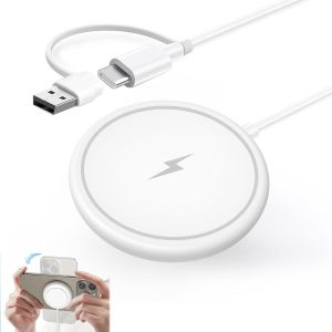 KALANKA-Chargeur Induction,15W Chargeur sans Fil,Chargeur a Induction,Chargeur sans Fil Rapide,Chargeur Induction Magn&eacute;tique,Rapide Chargeur Magn&eacute;tique sans Fil Compatible pour iPhone 12/13/14/15 - Neuf