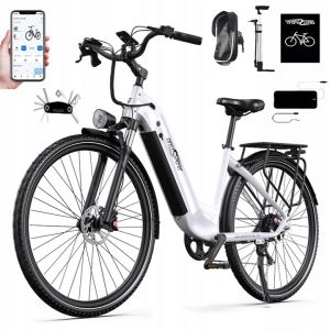 V&eacute;lo &Eacute;lectrique Onesport Ot05 Pro, Moteur 250 W, Batterie 22,5 Ah, Pneu 700c*50c, Capteur De Couple, Frein Hydraulique - Blanc - Neuf