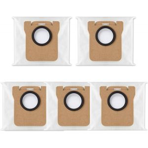 Lot de 5 sacs d'aspirateur de rechange haute capacité compatibles avec les aspirateurs Dreame X10+ X10 Pro X20 X20 Pro X30 X40 S10 S20 S30 Ultra 3 l - Neuf