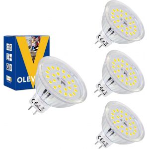 Kal-Led Ampoule Mr16 Gu5.3 5w Blanc Naturel 4000k Equivalent À 50w Ampoule Halogène, Mr16 Spot Led 12v Gu5.3 Led Ampoules Lumière 550 Angle De Faisceau 120 ° Non Dimmable Lot De 4 - Neuf