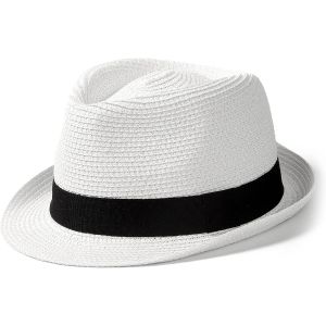 Short Brim Chapeau De Paille Panama Fedora Beach Sun Triangle Chapeau De Vacances Gentleman Roll Up Chapeau D'été.[Z442] - Neuf