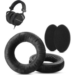 KAL-Tissu Doux Remplacement Des Coussinets Compatible Avec Beyerdynamic Dt 990 Pro Dt 770 Pro Dt990 Dt770 Pro Headset Coussinets D'Oreille (Tissu Doux/Mousse Haute Densité) - Neuf