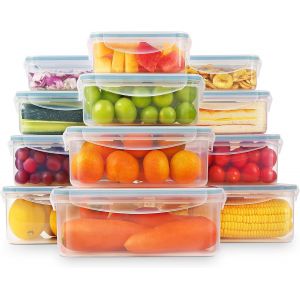 Boîte Alimentaire Set,12 Pièces Boîtes Alimentaires Plastique s avec Couvercles Hermétiques,Sans BPA,100% Étanche - Neuf