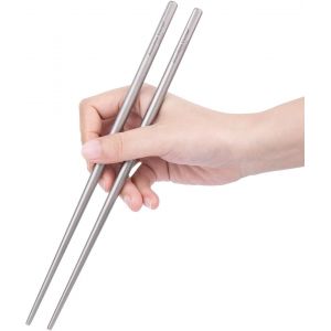 Ytfhg-Baguettes En Titane 2 Sections Couverts De Camping Pliables Amovibles Vaisselle Portable Petite Vaisselle Légère Pour Les Activités Pique-Nique Randonnée Pêche Vaisselle Ti1007t - Neuf