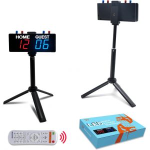 acdsgd-Tableau de Score &agrave; Piles avec Boutons, Tableau de Score num&eacute;rique Portable avec t&eacute;l&eacute;commande, Tableau de Score &eacute;lectronique avec Support, Gardien de Score de Cornhole pour Jeux de Cour en Plein - Neuf