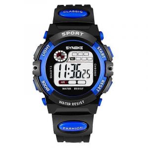 Synoke 99269 Montre Numérique Étanche Pour Enfants De Sport, Couleur : Large (Bleu) - Neuf